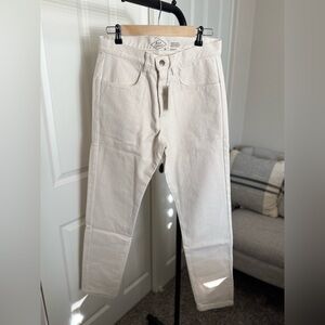 NWT Alex Crane White Linen Denim Jeans - Size 30 - Made in USA